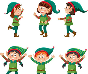 Presentational Santa's Little Helpers visual