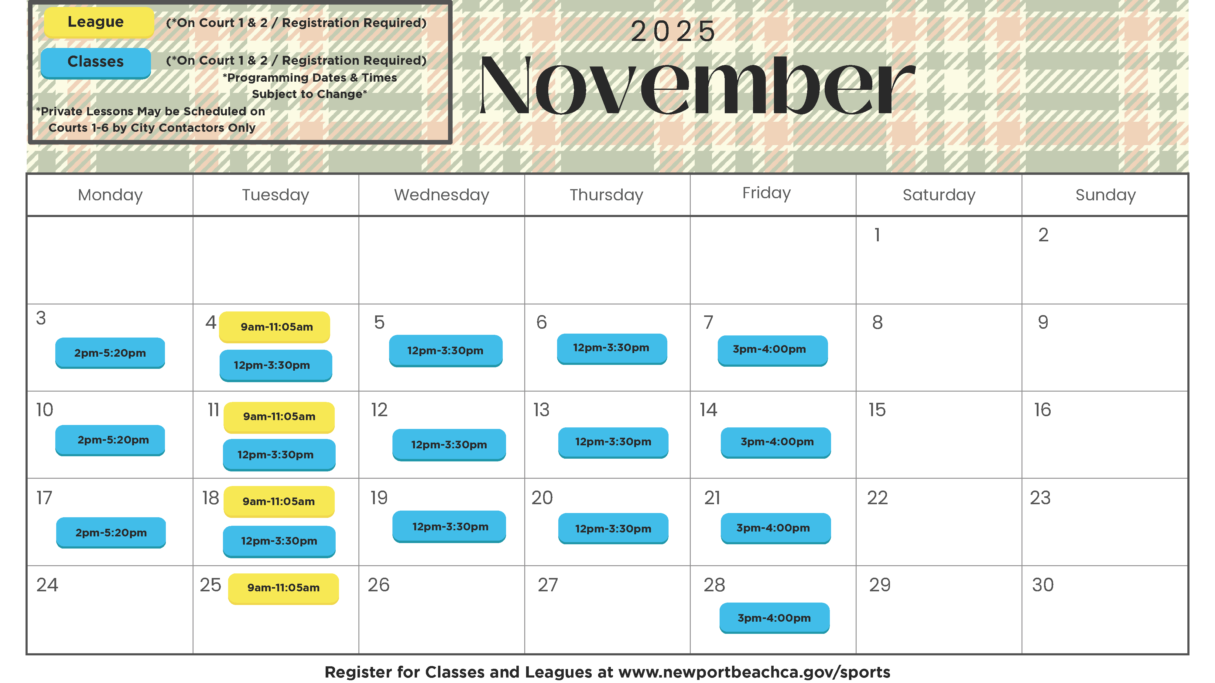 November 2025 Calendar