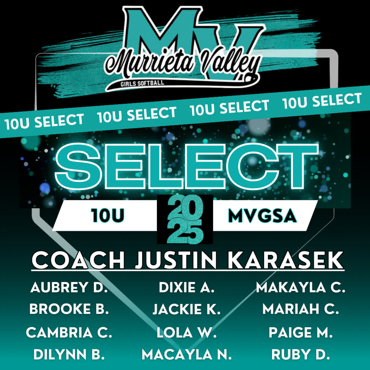 10U Select Team Roster