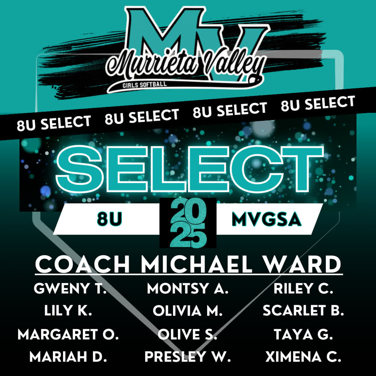 8U Select Team Roster