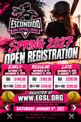 Presentational EGSL Spring Softball visual