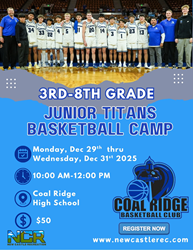Presentational Junior Titans Basketball Camp visual