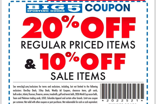 Big 5 Coupon! link