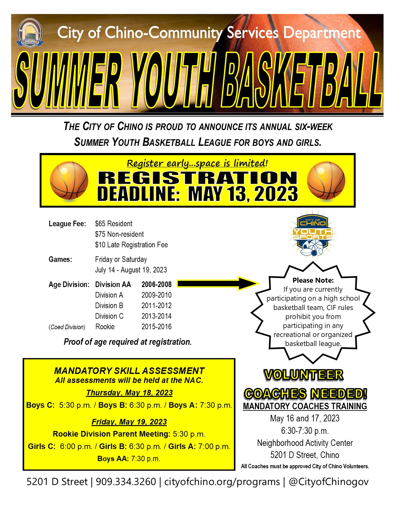 Chino Community Services Athletics