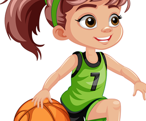 Presentational 2025 YDL Girls' Basketball visual
