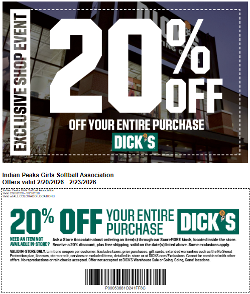 Seasonal DICK'S Sporting Goods coupon preview for IPGSA (click to open full offer)
