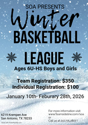 Presentational 2026 Winter Basketball League Team Registration visual