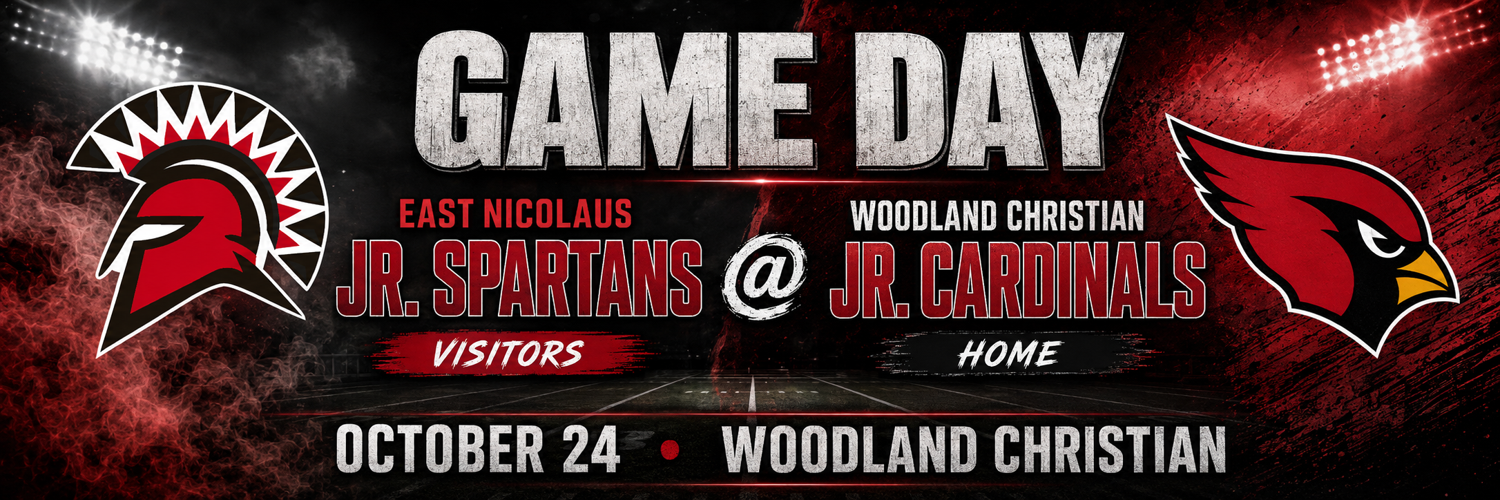 Jr. Spartans at Woodland Christian Jr. Cardinals