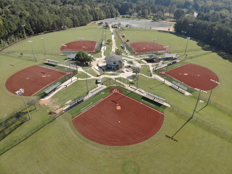 Tennis ball on a court
