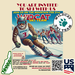 Presentational `Ski With The Team visual