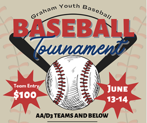 Presentational Graham Youth Baseball Tournament June 13th-14th visual