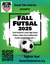 Presentational 2025 Fall Futsal Fridays visual