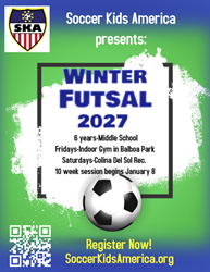 Presentational 2027 Winter Futsal Fridays visual