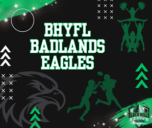 Presentational 2026 BHYFL Badlands Eagles visual