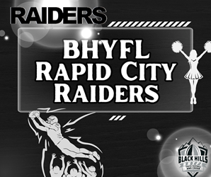 Presentational 2026 BHYFL Rapid City Raiders visual