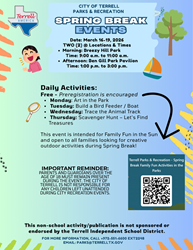 Presentational Spring Break in the Park Event visual