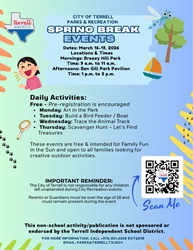 Presentational Spring Break in the Park Event visual