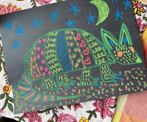 Presentational Art Dept - Oil Pastel Armadillos visual