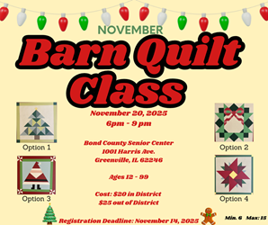 Presentational November 20, 2025 Barn Quilt visual