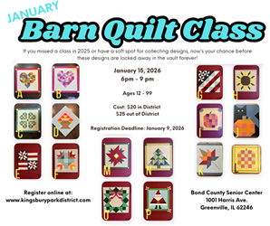 Presentational 2026 Barn Quilt Classes visual
