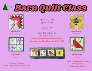 Presentational 2026 Barn Quilt Classes visual