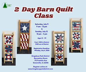 Presentational 2026 Barn Quilt Classes visual