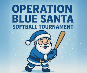 Presentational Blue Santa Co-Ed Charity Tournament visual