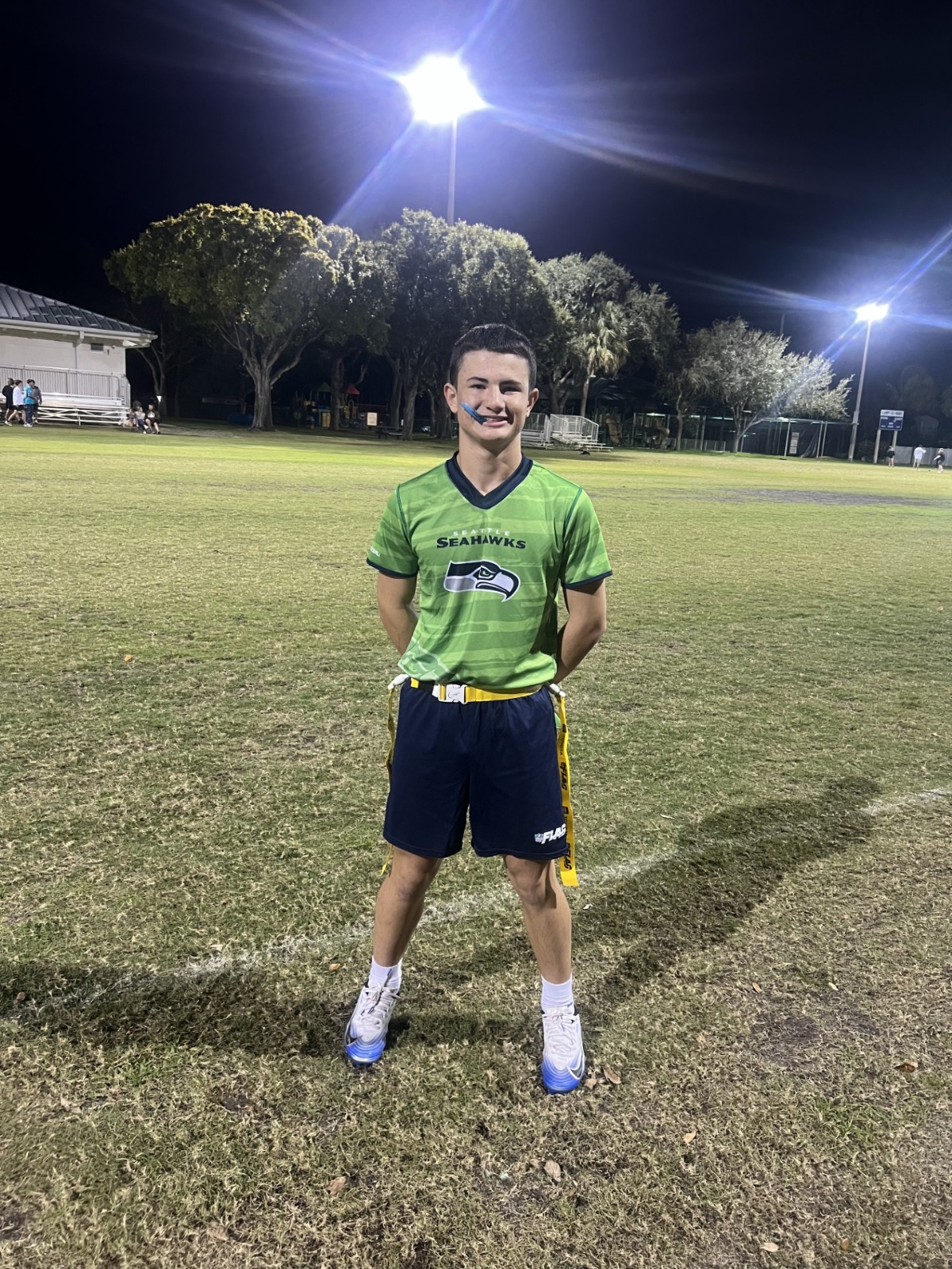 Tennis ball on a court