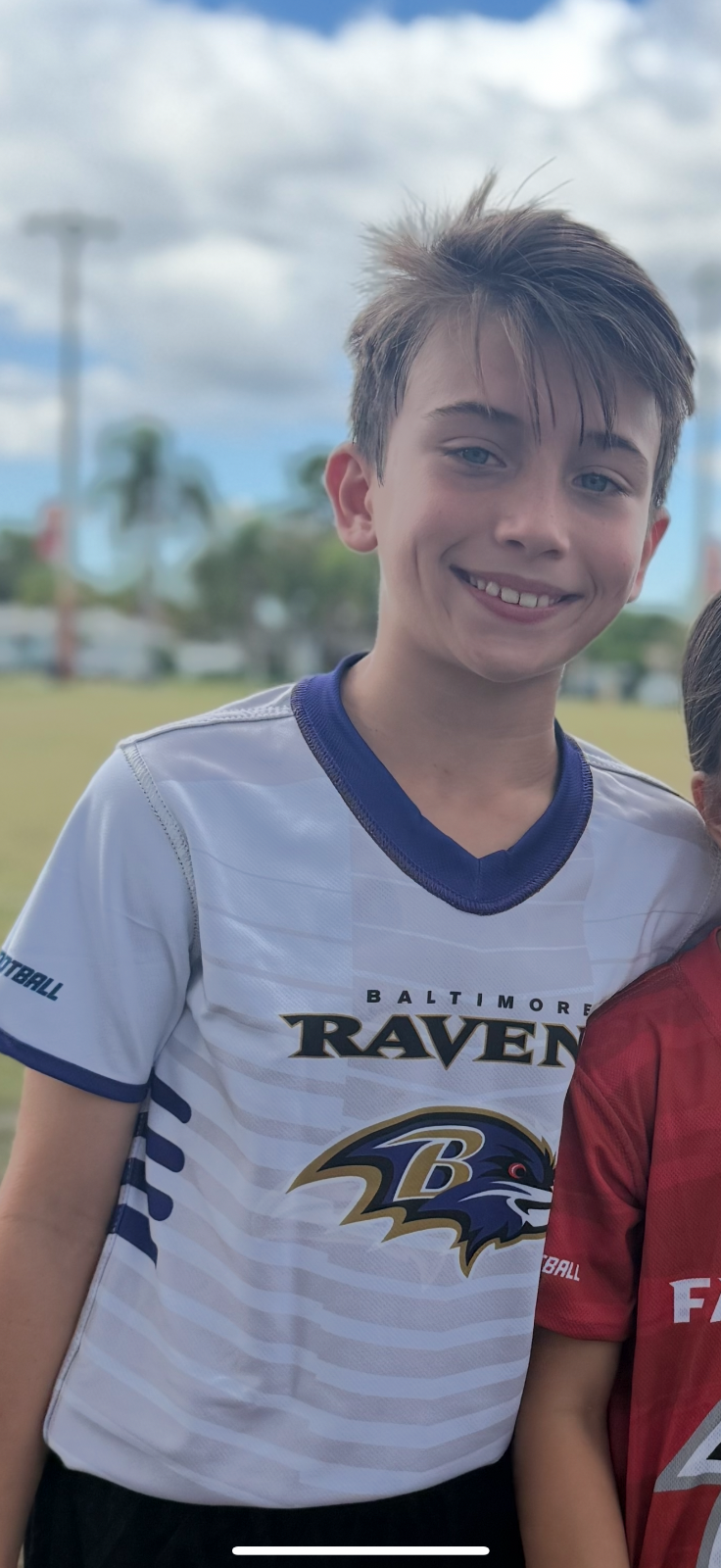 Tennis ball on a court