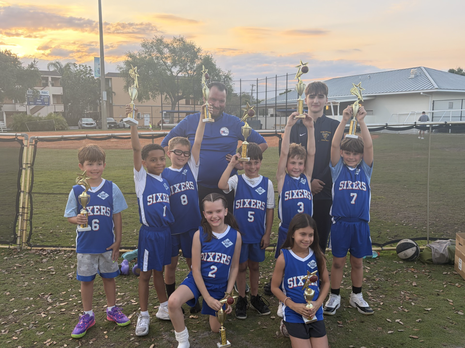 Tennis ball on a court