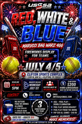 Presentational JULY 4/5-RED,WHITE AND BLUE MARUCCI BAG WARZ-CLIFTON visual