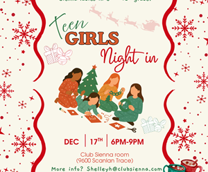Presentational Teen "Girls Night In" visual
