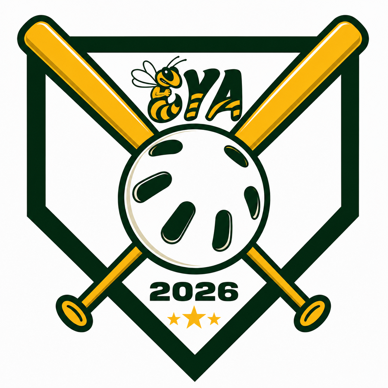 Youth playing baseball