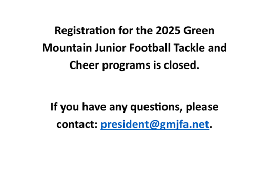 2025 Registration Closed link