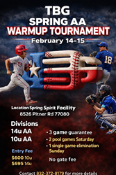 Presentational WARMUP TOURNAMENT visual