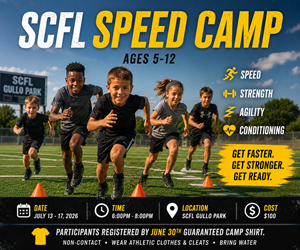 Presentational SCFL Summer Speed Camp 2026 visual