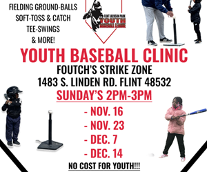 Presentational Jackson Park Youth Baseball Clinic visual