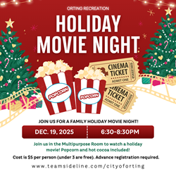 Presentational Holiday Movie Night Dec. 19th visual