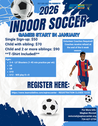 Presentational 2026 Indoor Soccer visual