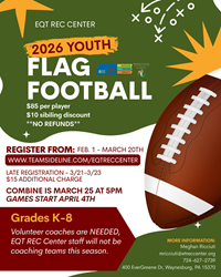 Presentational 2026 Youth Flag Football visual