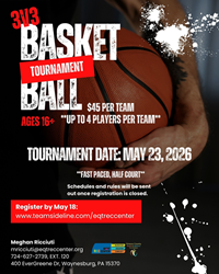 Presentational 3v3 Basketball Tournament visual