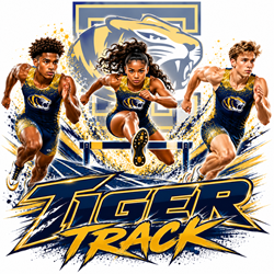 Presentational 2027 Tiger Track & Field visual