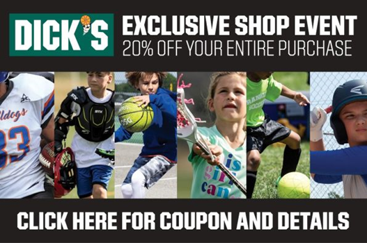 Dicks 20% Off Coupon link