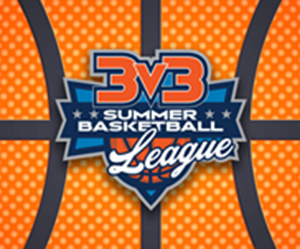 Presentational 3v3 Summer Basketball League visual