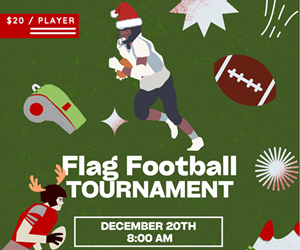 Presentational 5 Man Flag Football Christmas Tournament visual