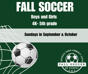 Presentational 2026 Fall Outdoor Youth Soccer visual