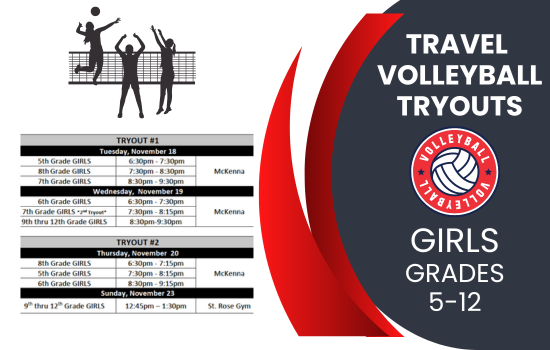 Travel VB Tryouts link