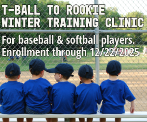 Presentational 2026 Winter T-Ball Clinic visual