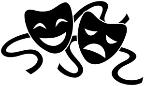 Presentational Flames High School Drama Club visual