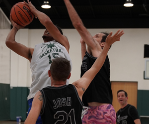 Presentational Winter/Spring 2025 Adult Basketball League visual